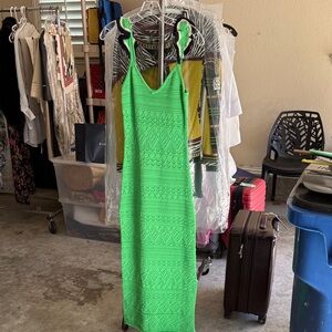 Scotch & Soda Green Sleeveless Knit Dress